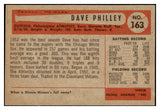 1954 Bowman Baseball #163 Dave Philley A's EX-MT Traded 529252