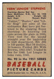 1951 Bowman Baseball #092 Vern Stephens Red Sox VG-EX 529258