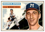 1956 Topps Baseball #010 Warren Spahn Braves EX-MT White 529272