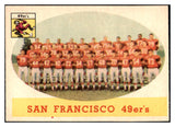 1958 Topps Football #041 San Francisco 49ers Team NR-MT 529471