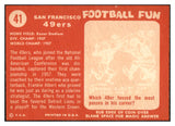 1958 Topps Football #041 San Francisco 49ers Team NR-MT 529471