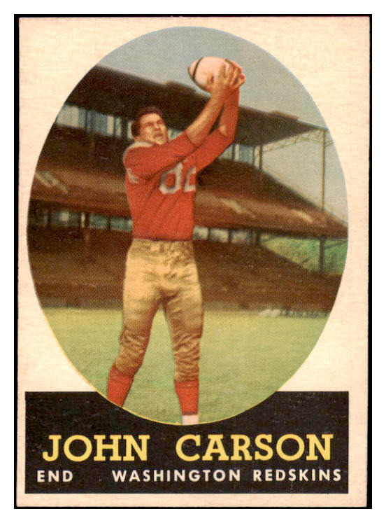 1958 Topps Football #047 John Carson Washington NR-MT 529476