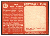 1958 Topps Football #051 Jack McClairen Steelers NR-MT 529480