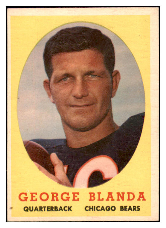 1958 Topps Football #129 George Blanda Bears EX-MT 529531