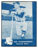 1960 Lake To Lake Red Schoendienst Braves EX-MT 529555