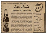 1958 Hires #033 Bobby Avila Indians EX-MT No Tab 529578