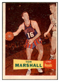 1957 Topps Basketball #022 Tom Marshall Royals VG-EX 529628