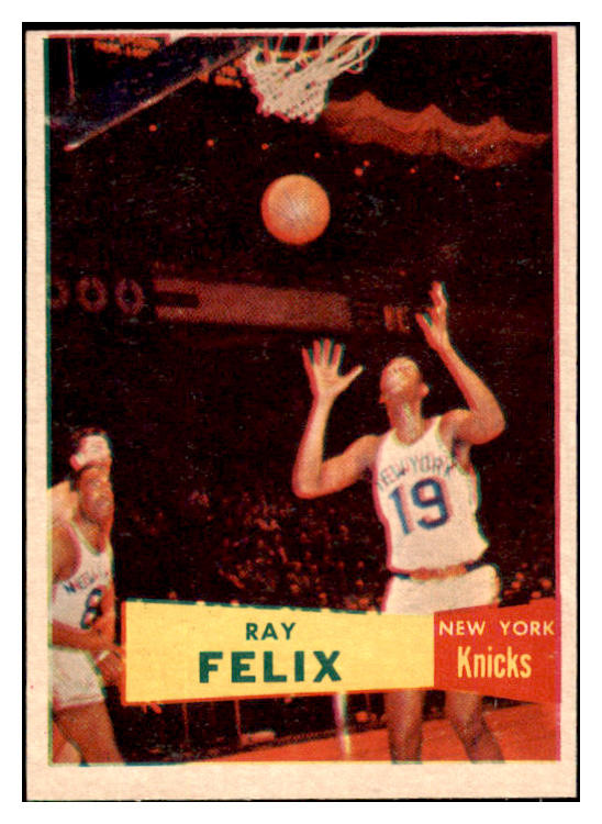 1957 Topps Basketball #035 Ray Felix Knicks EX-MT oc 529639