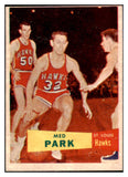 1957 Topps Basketball #045 Med Park Hawks EX 529646