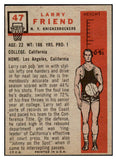 1957 Topps Basketball #047 Larry Friend Knicks EX-MT 529648
