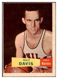 1957 Topps Basketball #049 Walt Davis Warriors EX 529649