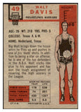 1957 Topps Basketball #049 Walt Davis Warriors EX 529649