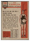 1957 Topps Basketball #058 Ed Conlin Nationals EX-MT oc 529657