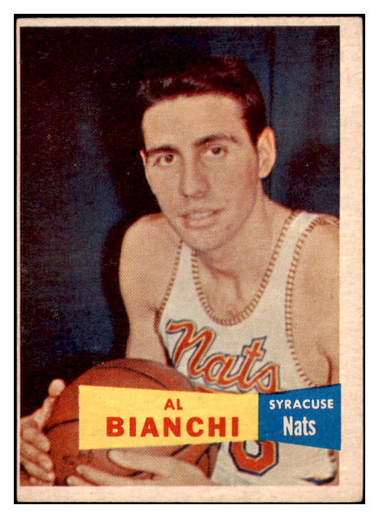 1957 Topps Basketball #059 Al Bianchi Nationals EX 529658