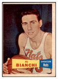 1957 Topps Basketball #059 Al Bianchi Nationals EX 529658
