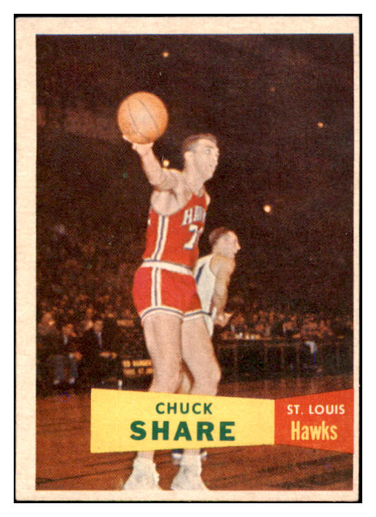 1957 Topps Basketball #061 Chuck Share Hawks EX-MT 529660