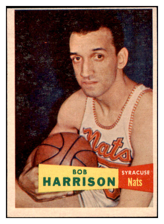 1957 Topps Basketball #063 Bob Harrison Nationals EX-MT 529661