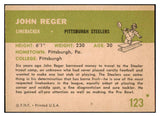 1961 Fleer Football #123 John Reger Steelers NR-MT 529743