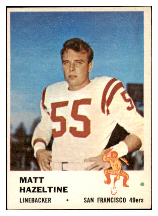 1961 Fleer Football #066 Matt Hazeltine 49ers EX-MT 529747