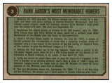 1974 Topps Baseball #003 Hank Aaron Braves VG 530444