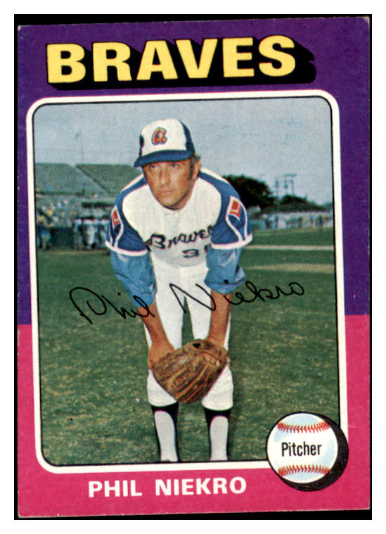 1975 Topps Baseball #130 Phil Niekro Braves EX 530471
