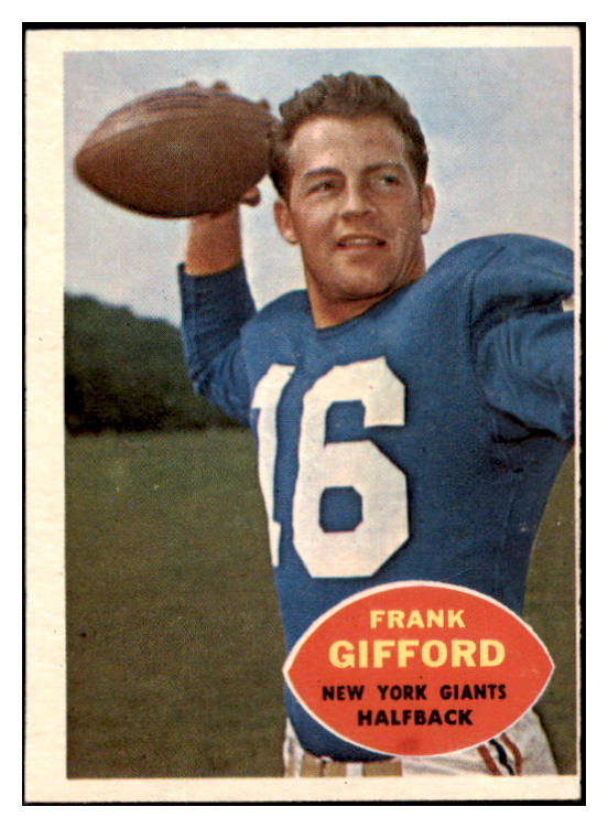 1960 Topps Football #074 Frank Gifford Giants EX 530519
