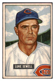 1951 Bowman Baseball #322 Luke Sewell Reds EX 530808