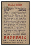 1951 Bowman Baseball #177 Charlie Keller Tigers VG-EX 530829