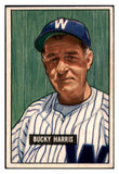 1951 Bowman Baseball #275 Bucky Harris Senators EX 530831
