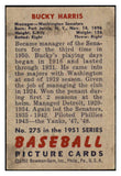 1951 Bowman Baseball #275 Bucky Harris Senators EX 530831