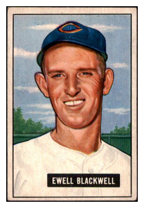 1951 Bowman Baseball #024 Ewell Blackwell Reds VG-EX 530832