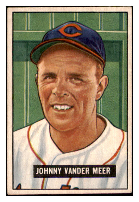 1951 Bowman Baseball #223 Johnny Vander Meer Indians EX 530837