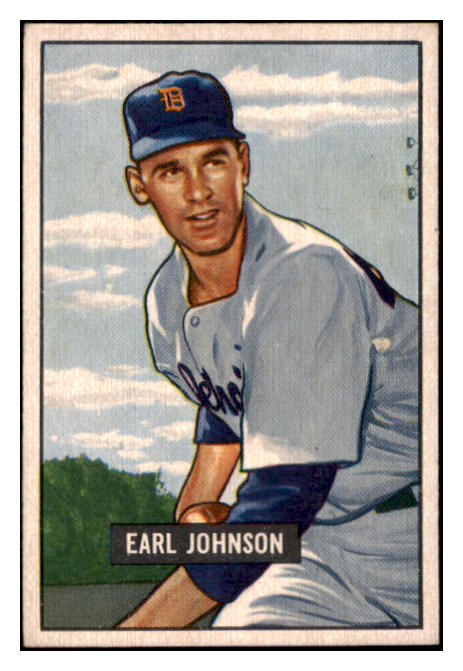 1951 Bowman Baseball #321 Earl Johnson Tigers VG-EX 530891