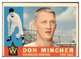 1960 Topps Baseball #548 Don Mincher Senators VG 531153