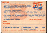 1956 Topps Football Contest Card B VG-EX Unmarked 531327