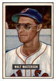 1951 Bowman Baseball #307 Walt Masterson Red Sox EX-MT 531357