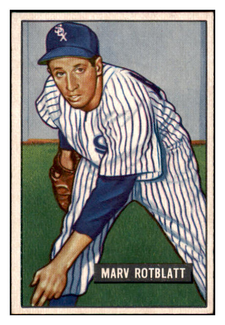 1951 Bowman Baseball #303 Marv Rotblatt White Sox EX-MT 531358