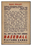 1951 Bowman Baseball #297 Dave Philley A's EX-MT 531362