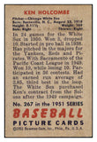 1951 Bowman Baseball #267 Ken Holcombe White Sox EX-MT 531377