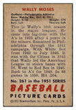 1951 Bowman Baseball #261 Wally Moses A's EX-MT 531381