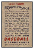 1951 Bowman Baseball #257 Birdie Tebbetts Indians EX-MT 531382