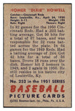 1951 Bowman Baseball #252 Dixie Howell Reds EX-MT 531385