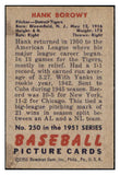 1951 Bowman Baseball #250 Hank Borowy Tigers EX-MT 531386