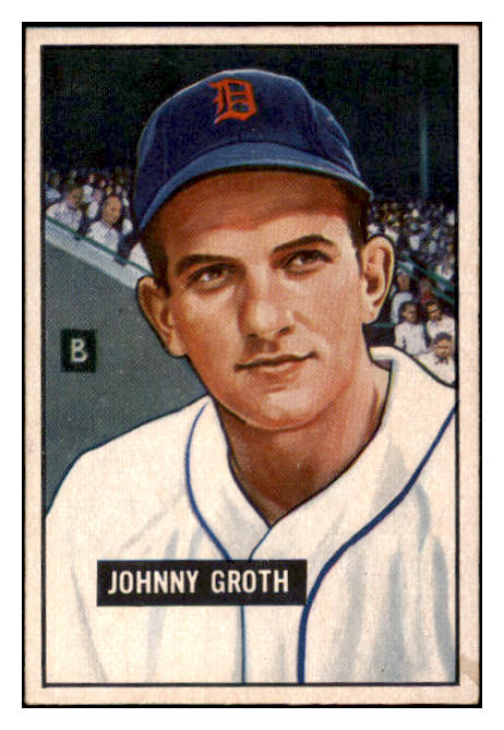 1951 Bowman Baseball #249 Johnny Groth Tigers EX-MT 531387