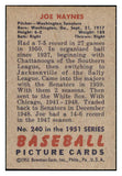 1951 Bowman Baseball #240 Joe Haynes Senators EX-MT 531390