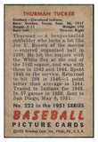 1951 Bowman Baseball #222 Thurman Tucker Indians EX-MT 531398