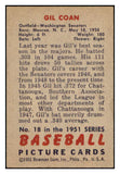 1951 Bowman Baseball #018 Gil Coan Senators EX-MT 531418