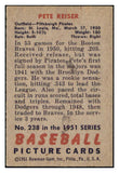 1951 Bowman Baseball #238 Pete Reiser Pirates EX-MT 531433