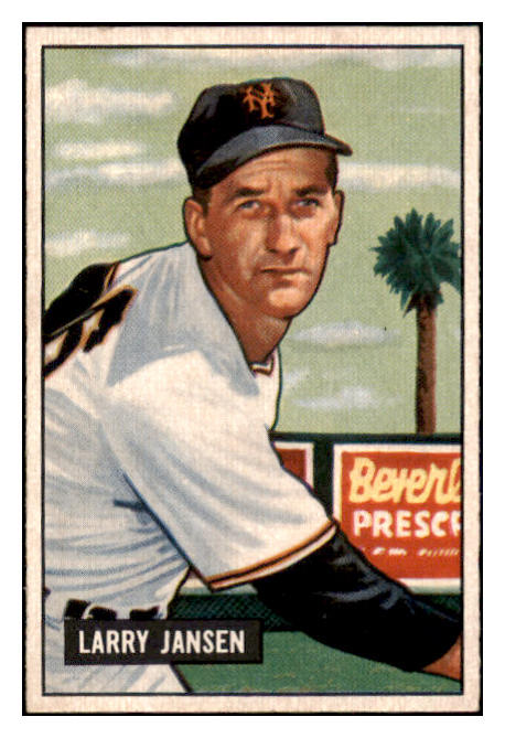 1951 Bowman Baseball #162 Larry Jansen Giants EX-MT 531439