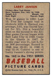 1951 Bowman Baseball #162 Larry Jansen Giants EX-MT 531439